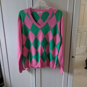 Lilly Pulitzer argyle sweater size small